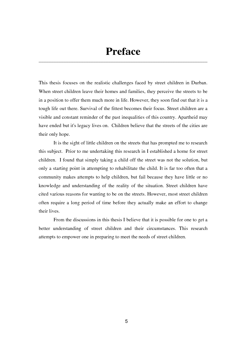 writing a preface for a research paper