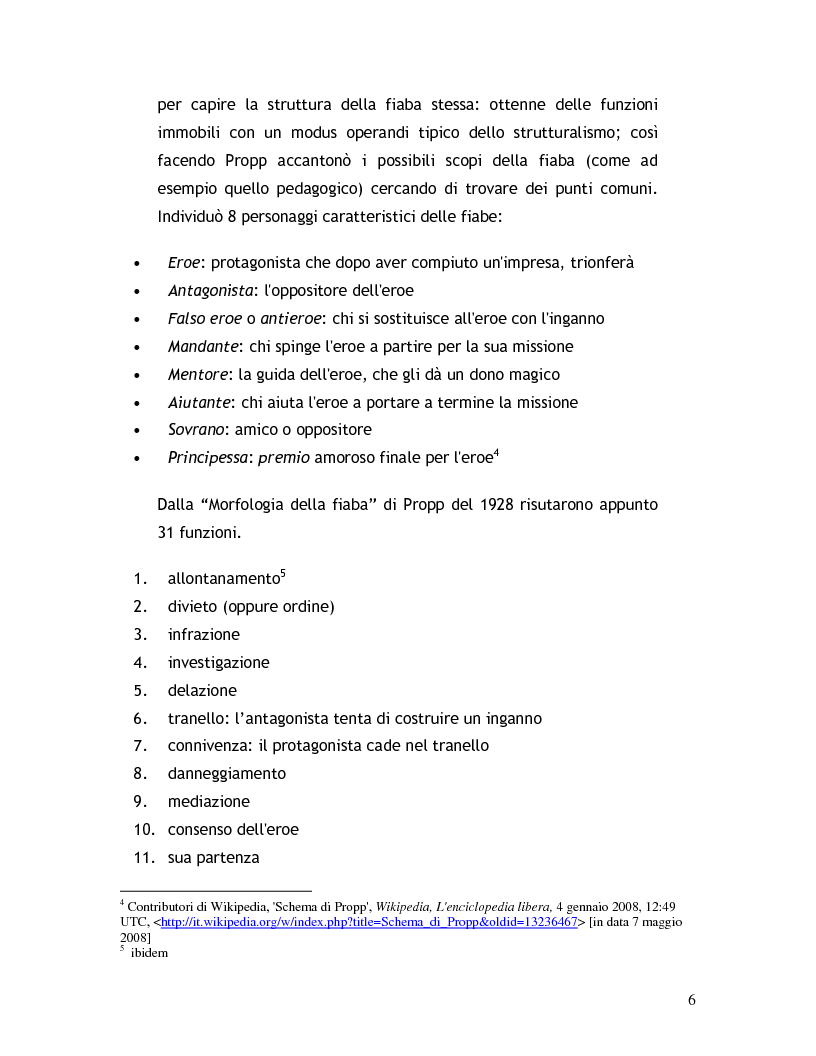 Schema di propp esempio