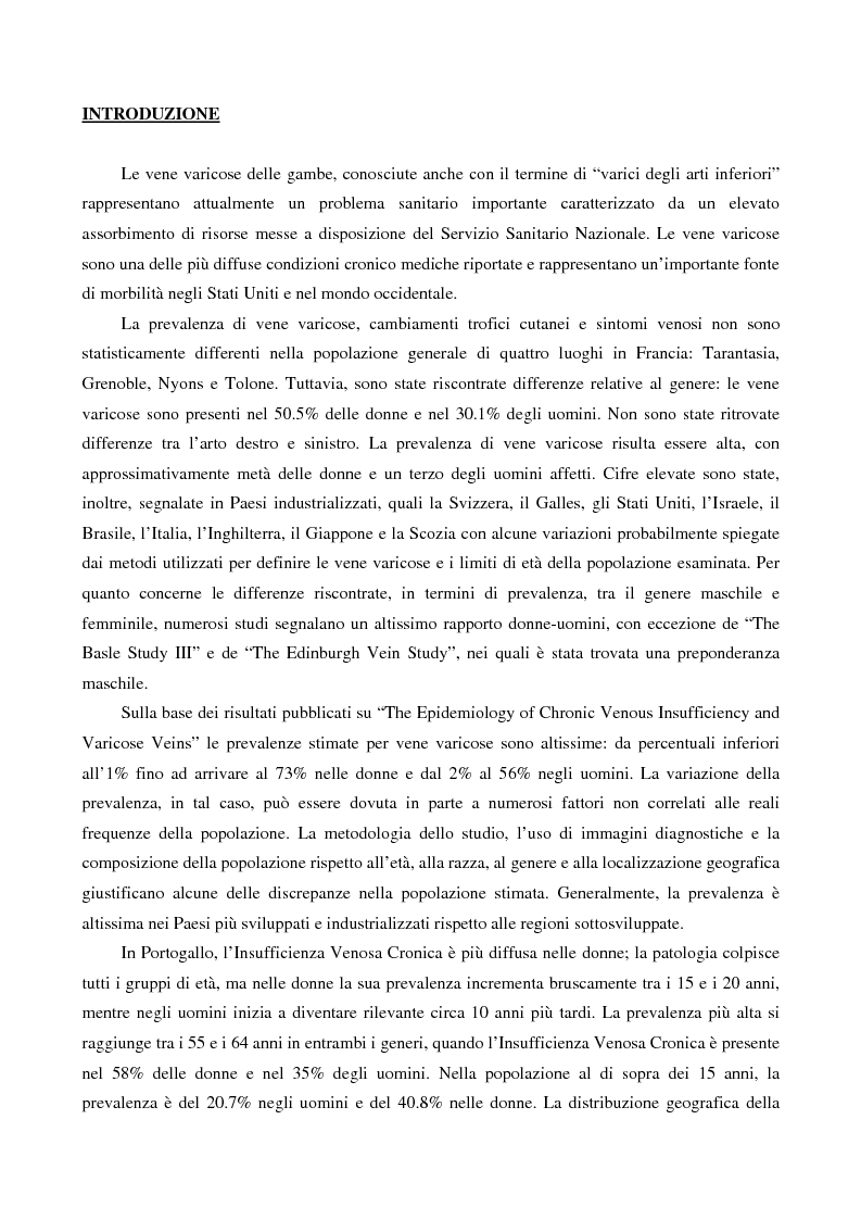 Polso di vene su una gamba