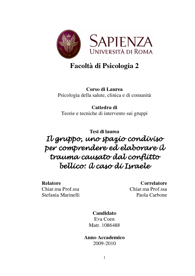 Psicologia Clinica E Di Comunità Cagliari