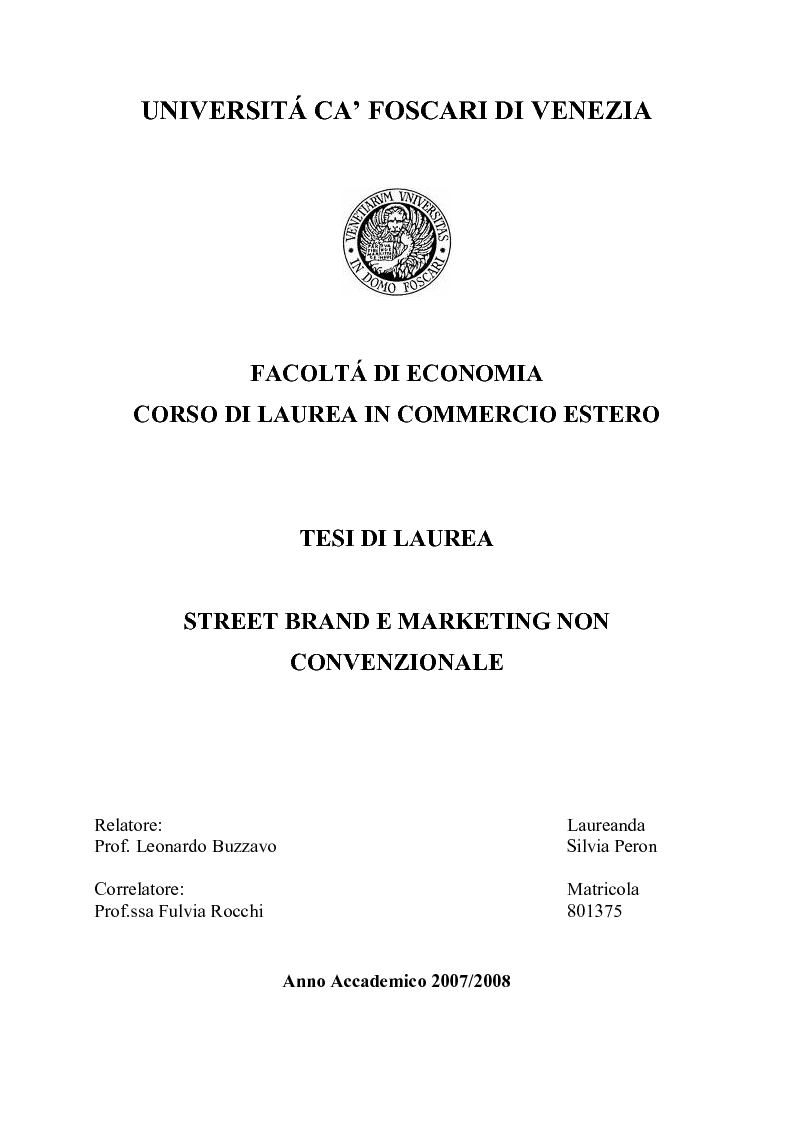 Università Ca Foscari Venezia Corsi Di Laurea