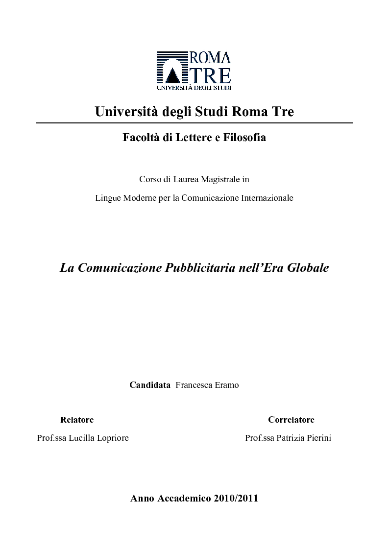 Roma Tre Lingue Moderne Per La Comunicazione Internazionale