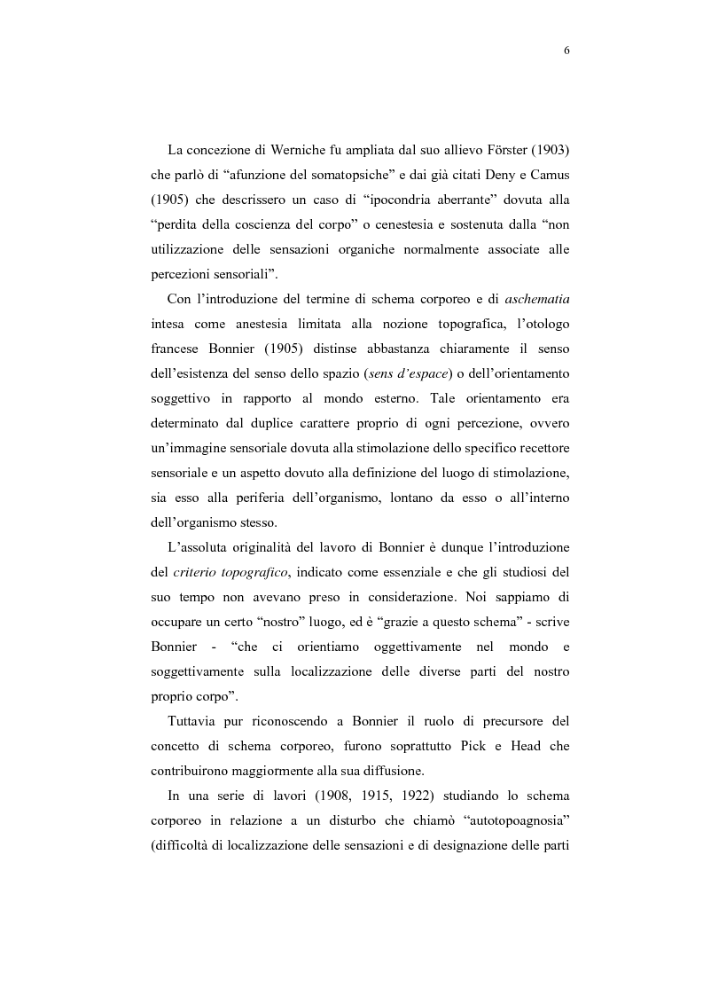 Orientamento schema corporeo