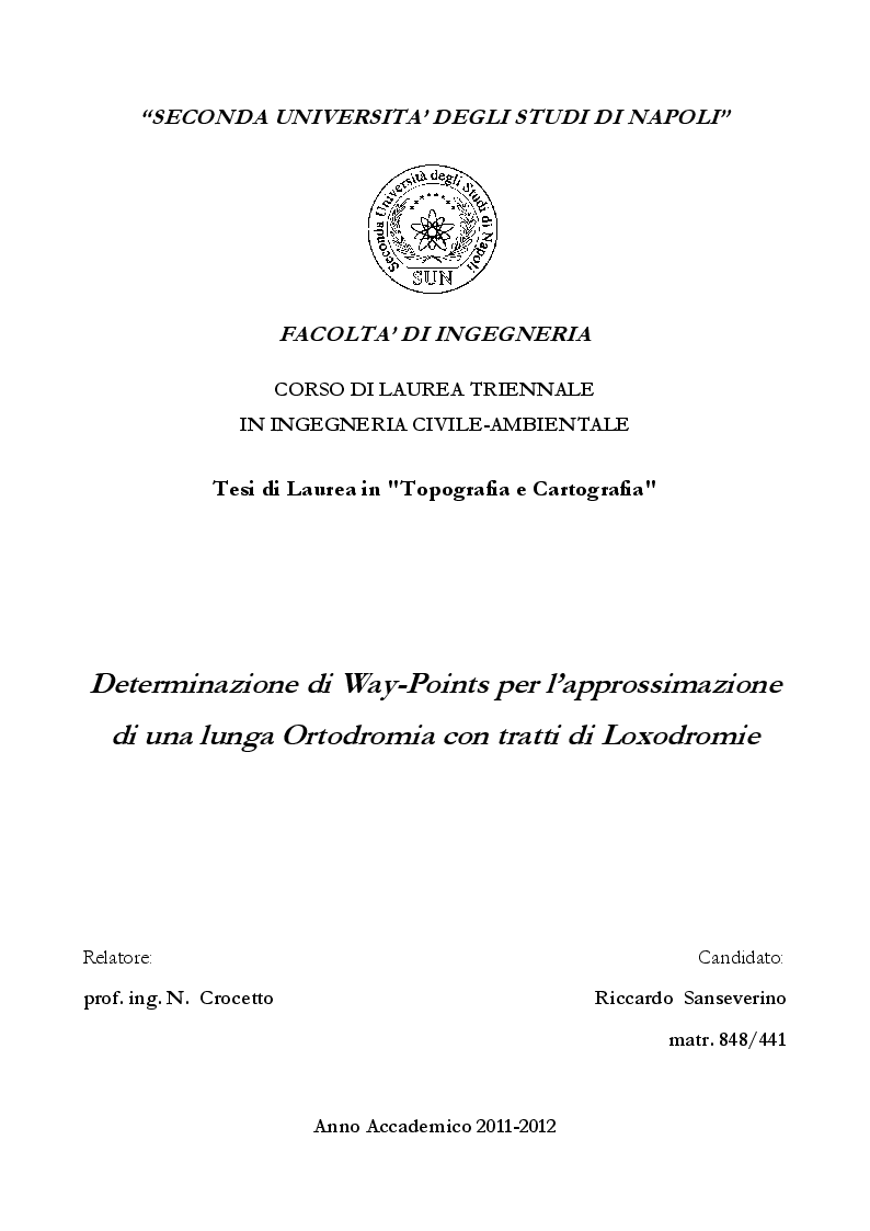 Esempio Tesi Di Laurea Triennale Ingegneria Civile