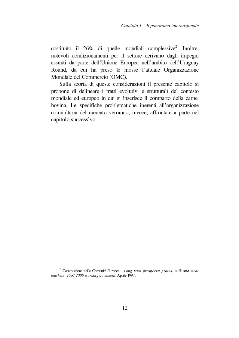 Anteprima della tesi: Il settore della carne bovina in Europa e in Italia: i risultati di un'indagine campionaria sull'industria italiana di macellazione, Pagina 5