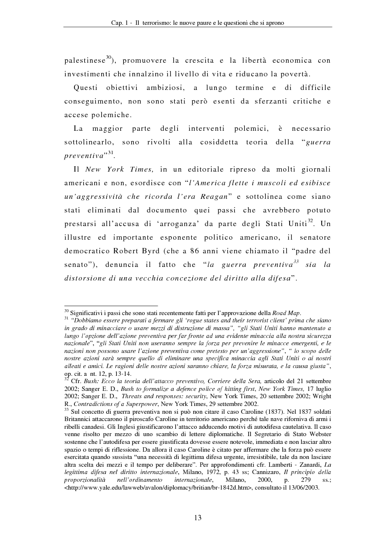 Anteprima della tesi: La compressione dei diritti costituzionali in ragione della lotta al terrorismo: il caso americano, Pagina 13