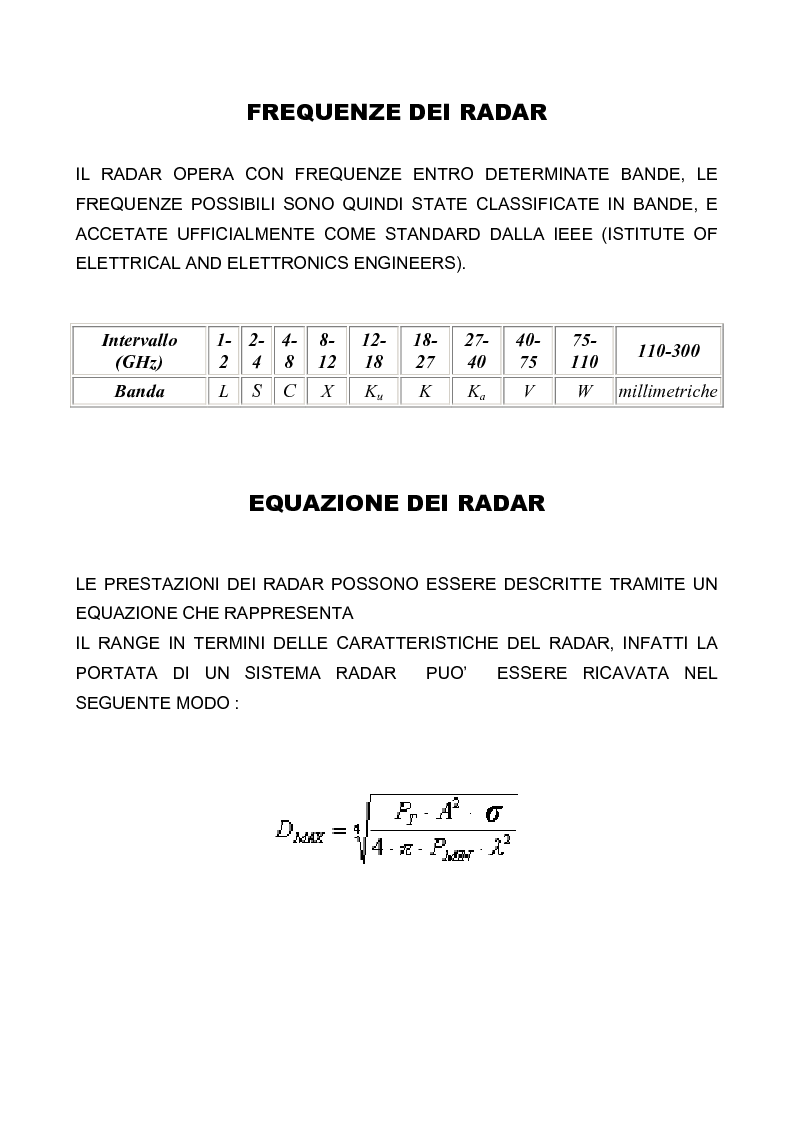 Anteprima della tesi: Principi di funzionamento del radar. Analisi teorica e misure del componente Front-End, Pagina 5