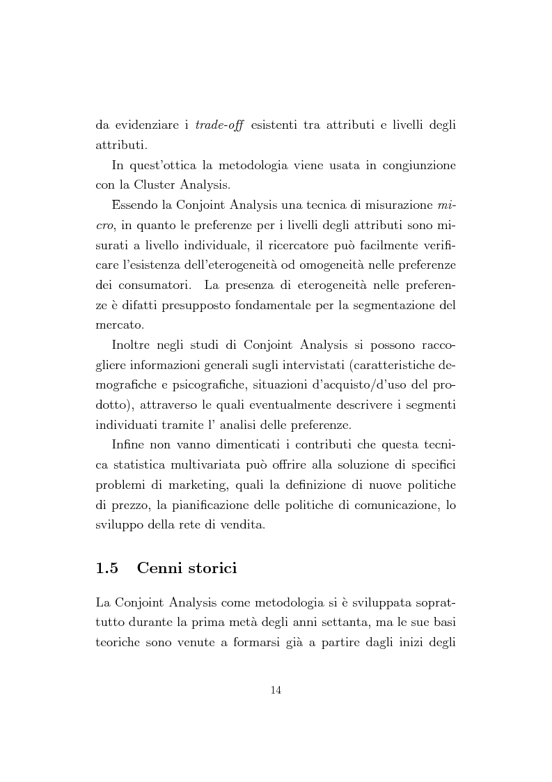 Anteprima della tesi: La Conjoint Analysis nelle ricerche di marketing, Pagina 10