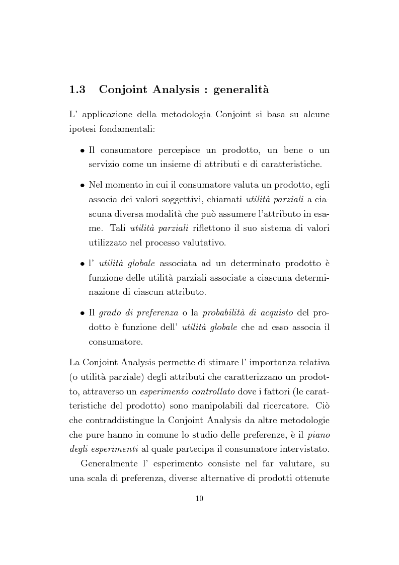 Anteprima della tesi: La Conjoint Analysis nelle ricerche di marketing, Pagina 6
