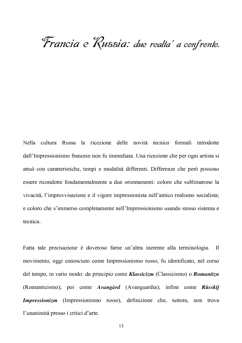 Anteprima della tesi: Impressionismo Russo, Pagina 10