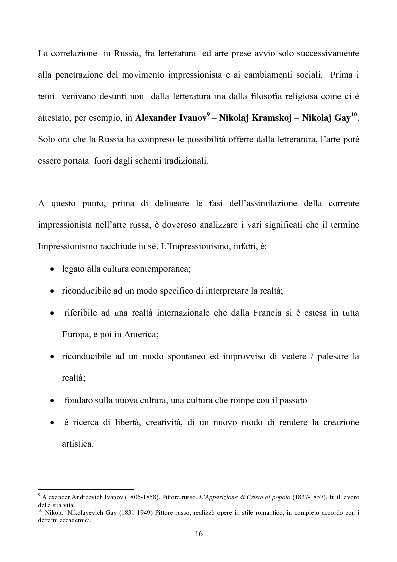 Anteprima della tesi: Impressionismo Russo, Pagina 13