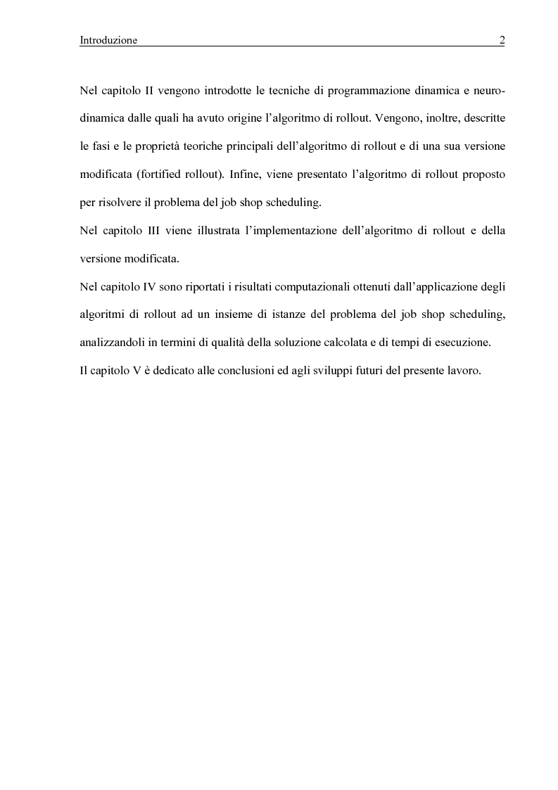 Anteprima della tesi: Algoritmi di Rollout per il problema del Job Shop Scheduling, Pagina 3
