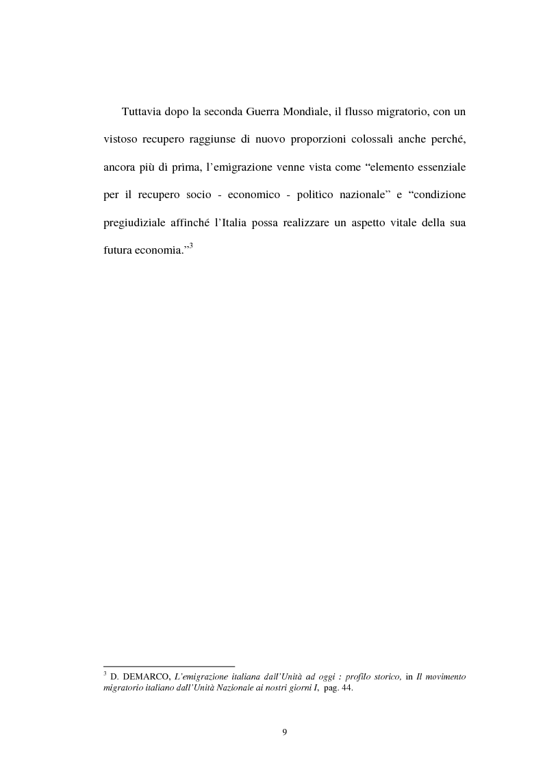 Anteprima della tesi: "Ti o visto nella foto e sembra che non hai cambiato niente". L'emigrazione tra corrispondenza e fotografia., Pagina 7