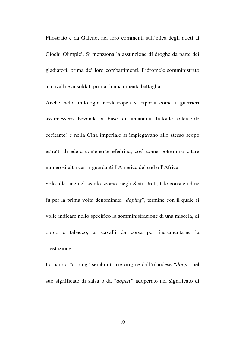 Anteprima della tesi: Attività sportiva e legislazione antidoping, Pagina 6