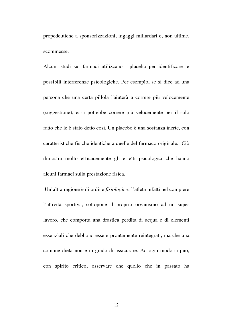 Anteprima della tesi: Attività sportiva e legislazione antidoping, Pagina 8