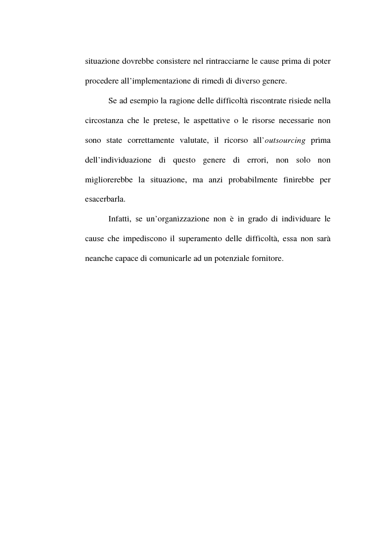 Anteprima della tesi: Outsourcing e relazioni extraorganizzative, Pagina 14