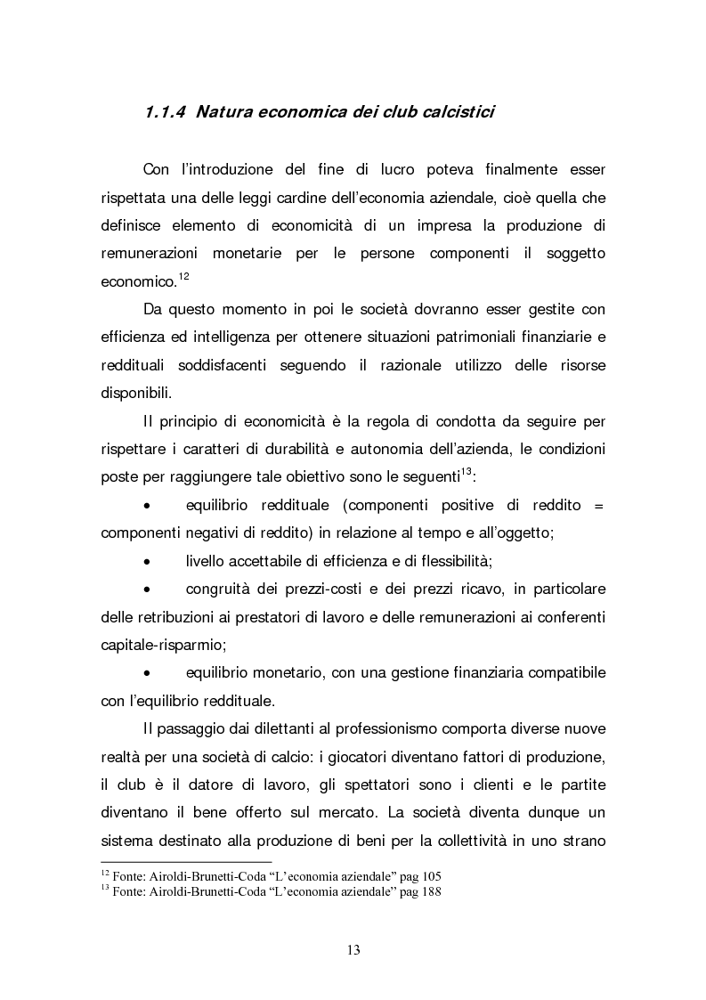 Anteprima della tesi: La quotazione in borsa di società calcistiche. Analisi del caso italiano e comparazione europea., Pagina 13