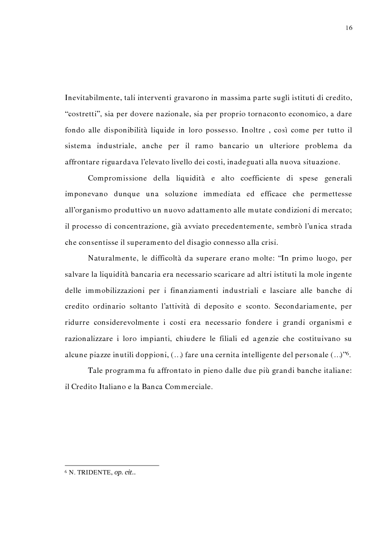 Anteprima della tesi: La concentrazione bancaria in Italia: analisi del processo di evoluzione storica in rapporto alle realtà economiche di altri paesi, Pagina 12