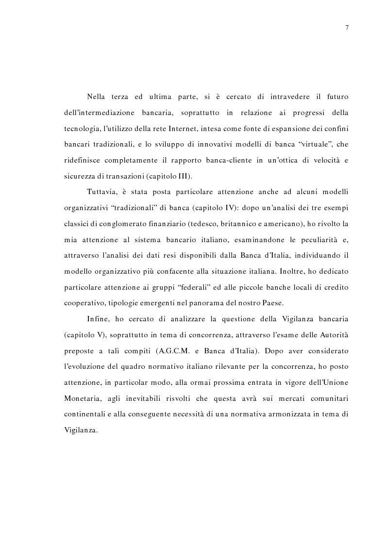 Anteprima della tesi: La concentrazione bancaria in Italia: analisi del processo di evoluzione storica in rapporto alle realtà economiche di altri paesi, Pagina 3