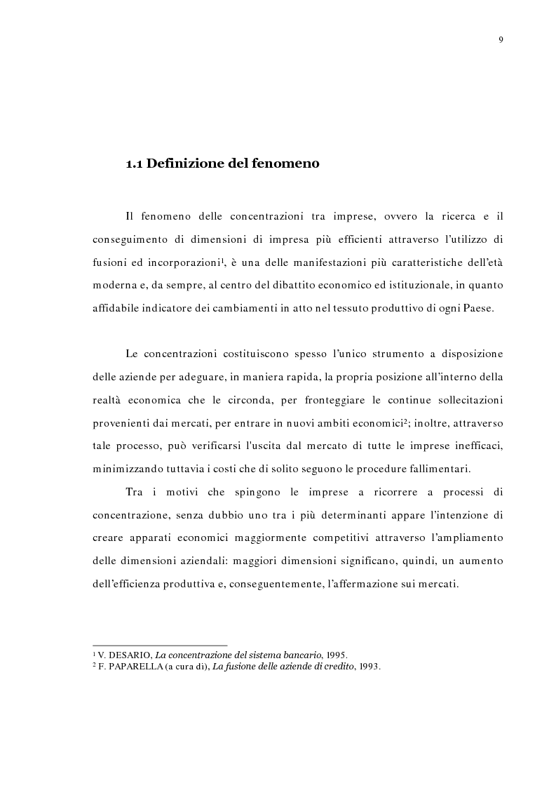Anteprima della tesi: La concentrazione bancaria in Italia: analisi del processo di evoluzione storica in rapporto alle realtà economiche di altri paesi, Pagina 5
