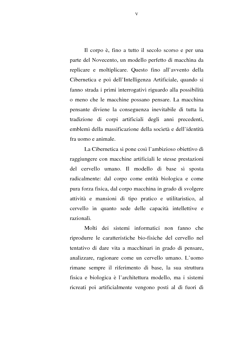 Anteprima della tesi: Il corpo tecnologico: verso un nuovo modello relazionale, Pagina 5