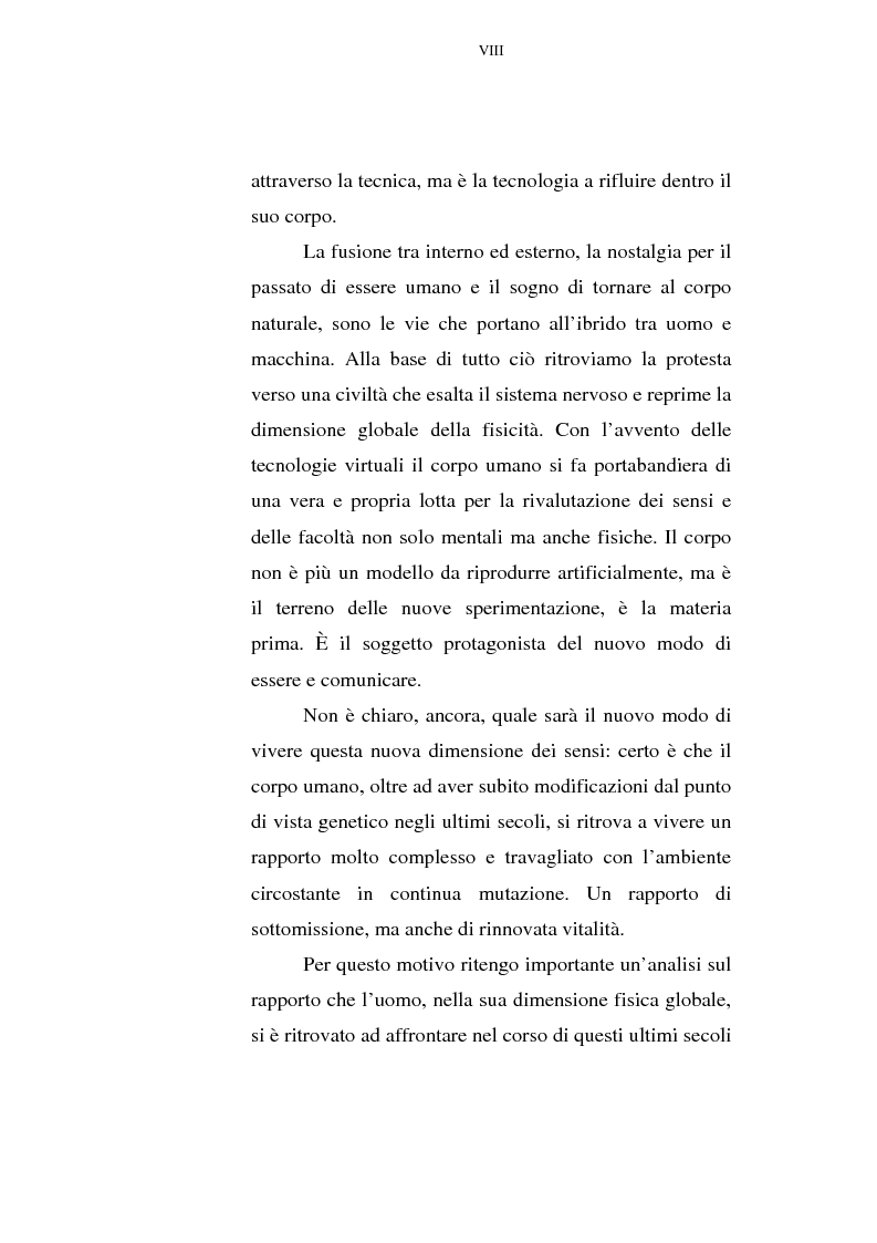 Anteprima della tesi: Il corpo tecnologico: verso un nuovo modello relazionale, Pagina 8