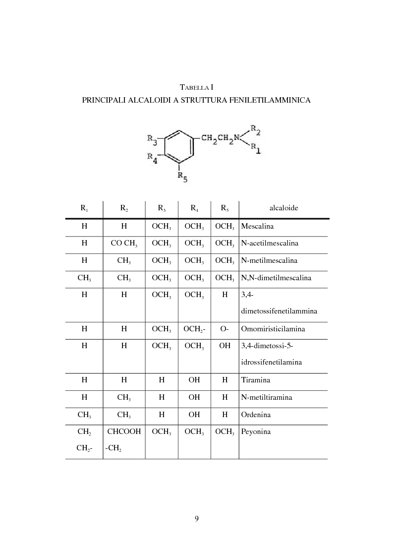 Anteprima della tesi: Peyote: profilo farmaco-tossicologico e modelli culturali nelle popolazioni indigene nordamericane, Pagina 9