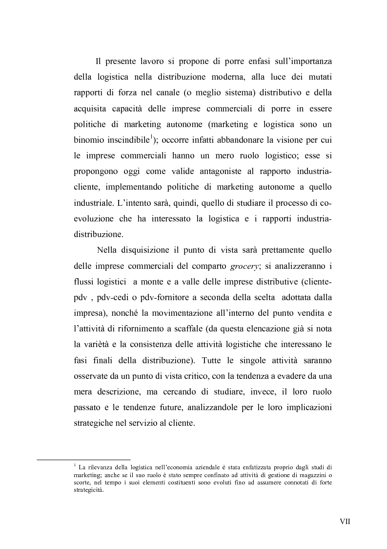 Anteprima della tesi: Evoluzione del ruolo della logistica nella distribuzione moderna, Pagina 4