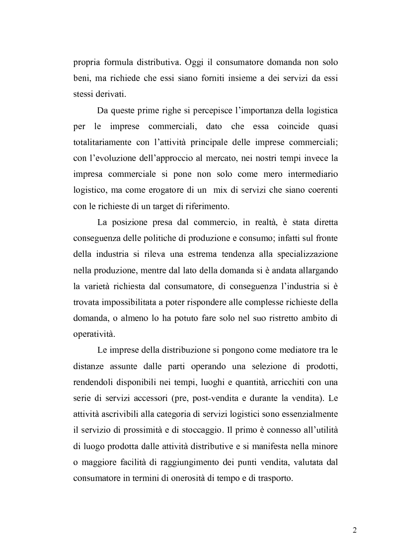 Anteprima della tesi: Evoluzione del ruolo della logistica nella distribuzione moderna, Pagina 9