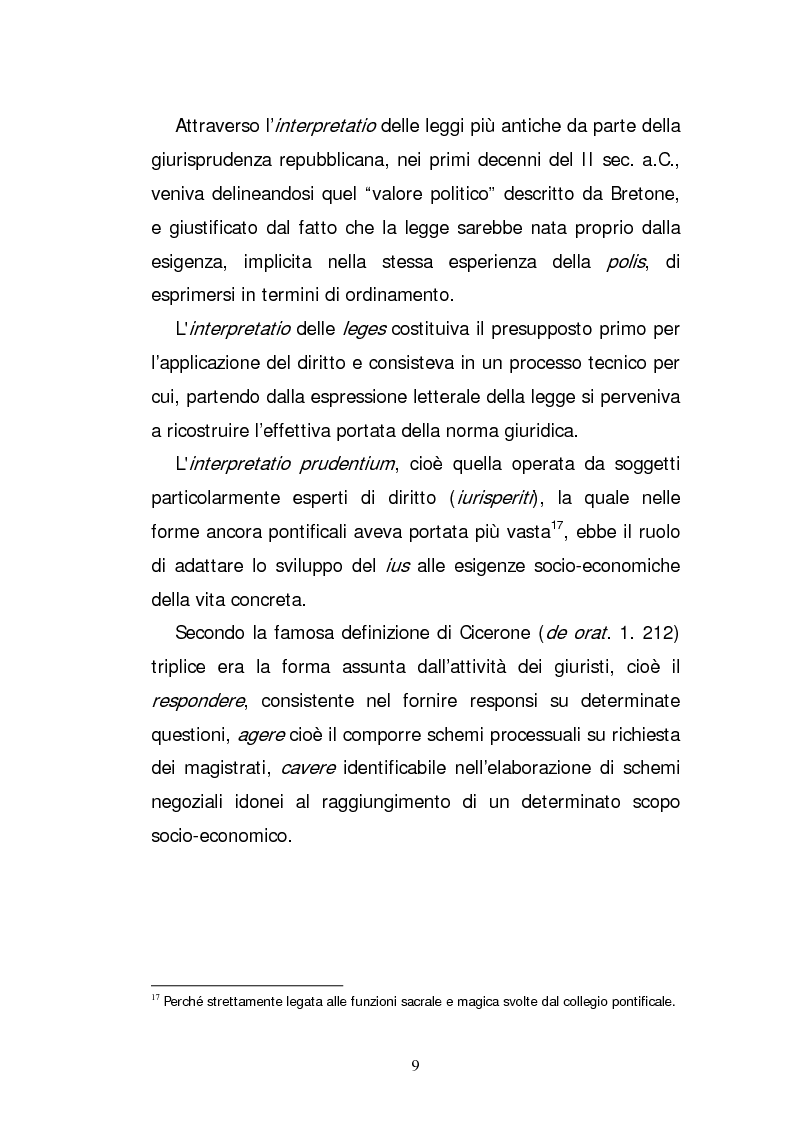Anteprima della tesi: L'elaborazione casistica del diritto: esperienza romana ed anglosassone, Pagina 9