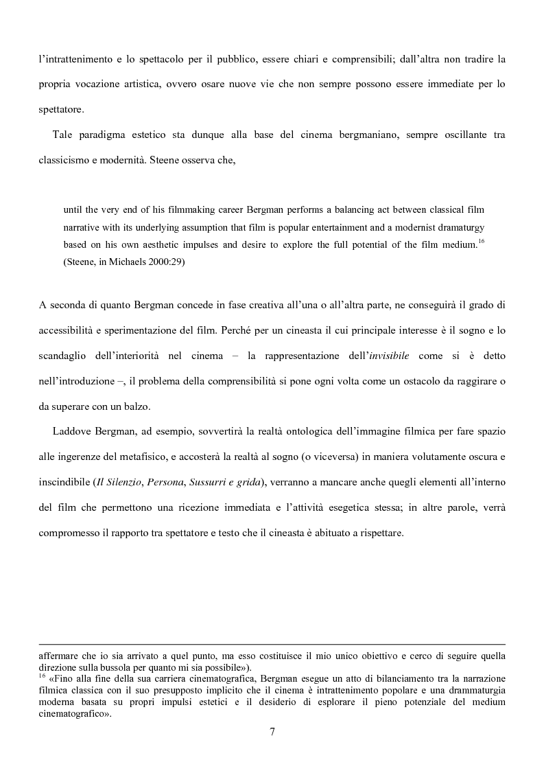 Anteprima della tesi: Influenze della modernità nel cinema di Woody Allen: l'eredità di Ingmar Bergman, Pagina 13
