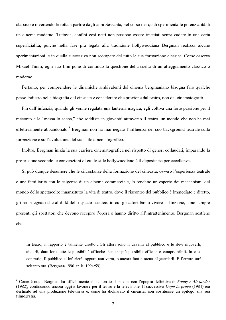 Anteprima della tesi: Influenze della modernità nel cinema di Woody Allen: l'eredità di Ingmar Bergman, Pagina 8