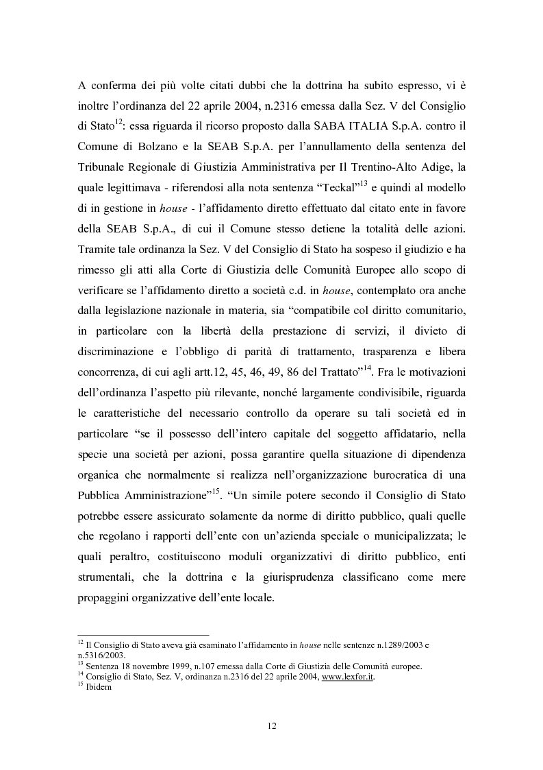Anteprima della tesi: Le politiche di liberalizzazione e privatizzazione dei servizi pubblici locali. Il caso della Regione Marche., Pagina 12