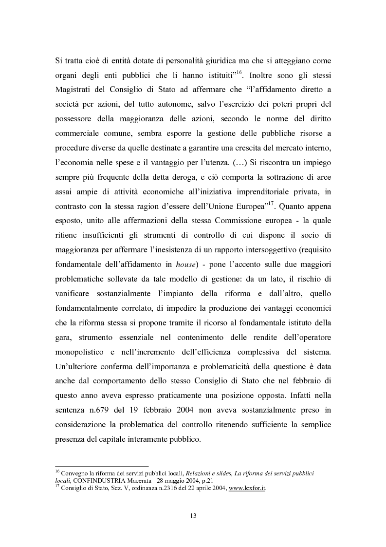 Anteprima della tesi: Le politiche di liberalizzazione e privatizzazione dei servizi pubblici locali. Il caso della Regione Marche., Pagina 13