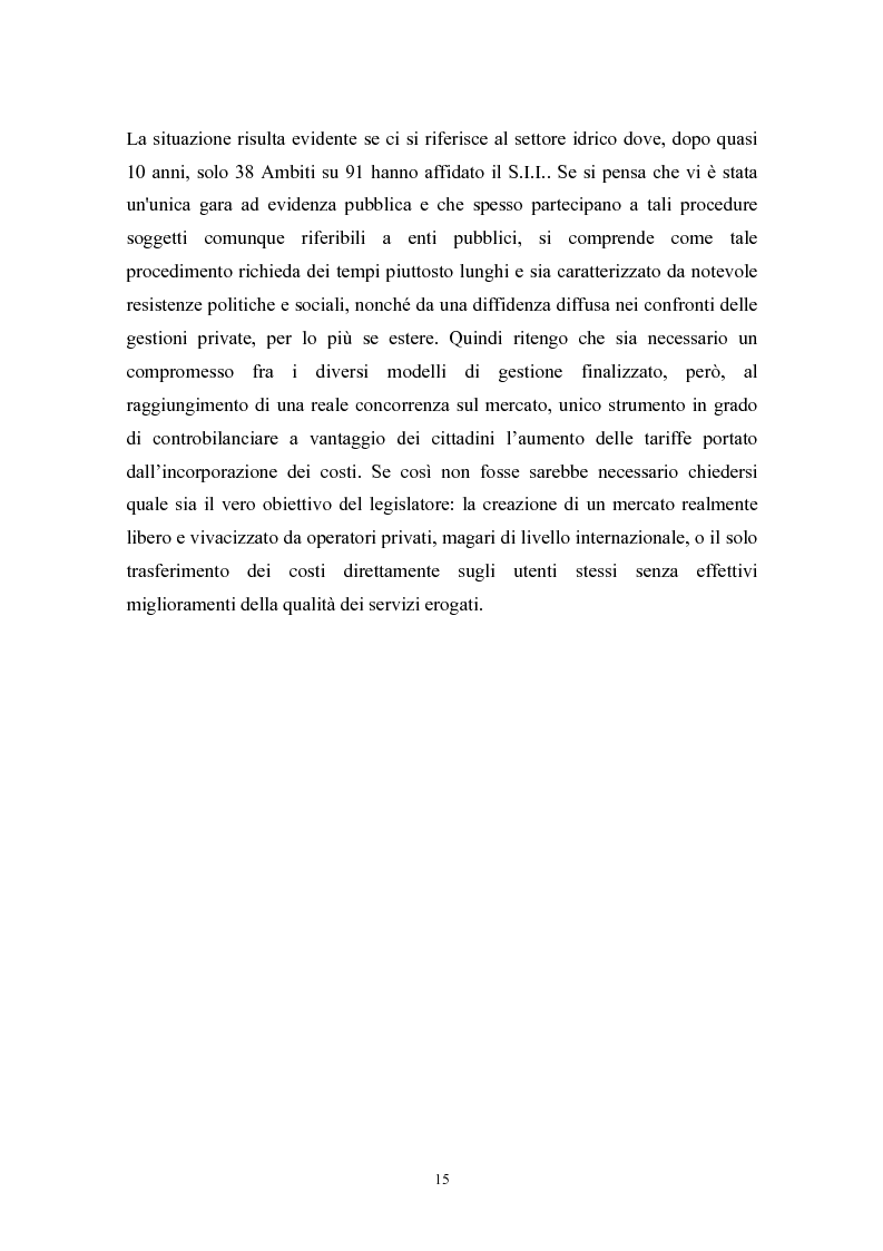 Anteprima della tesi: Le politiche di liberalizzazione e privatizzazione dei servizi pubblici locali. Il caso della Regione Marche., Pagina 15