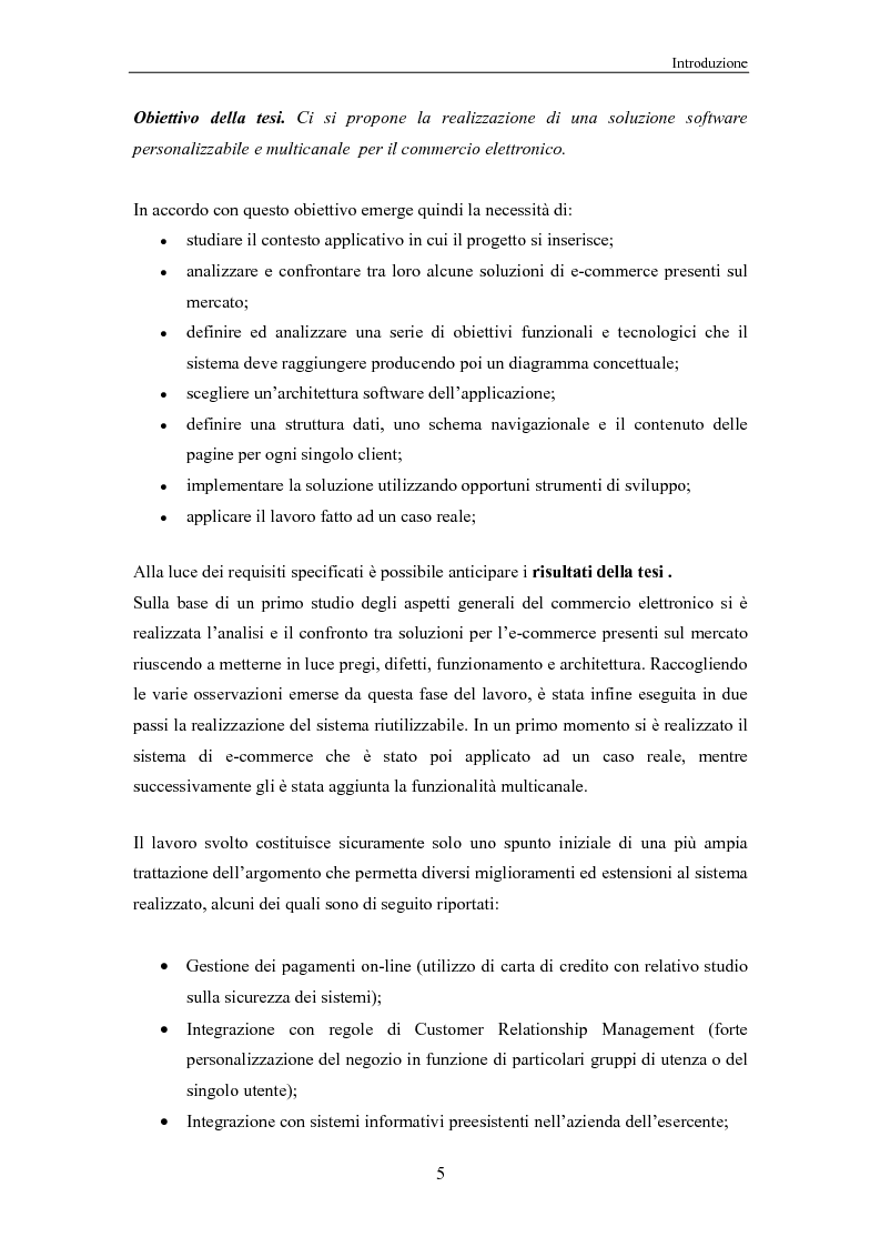 Anteprima della tesi: Sistema Software Personalizzabile e Multicanale per il Commercio Elettronico, Pagina 3