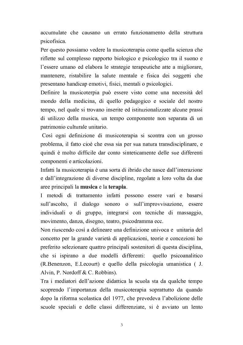 Anteprima della tesi: Progetti didattico-educativi al suono in alcune scuole elementari dell'Emilia Romagna, Pagina 5