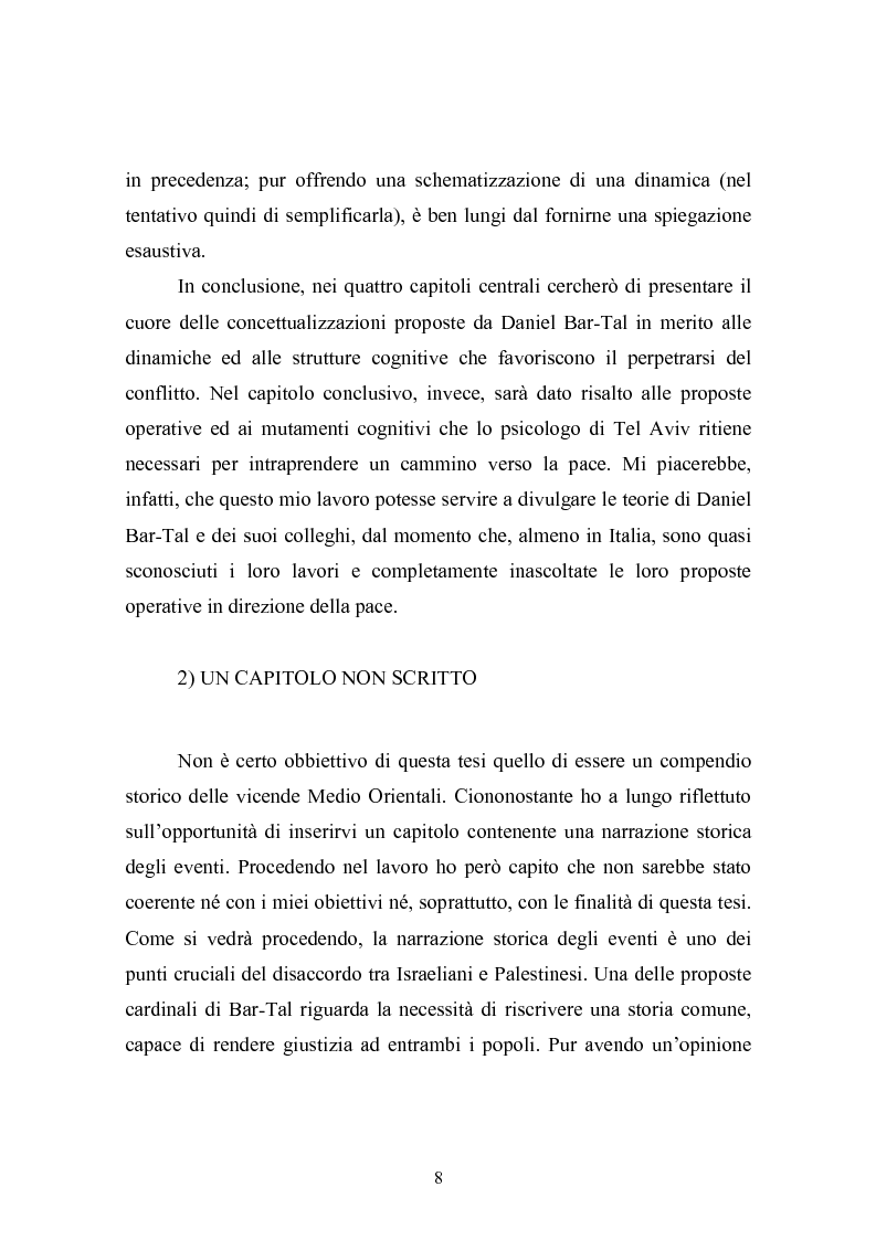 Anteprima della tesi: Il conflitto Israelo-Palestinese: la prospettiva psicologica di Daniel Bar-Tal, Pagina 8