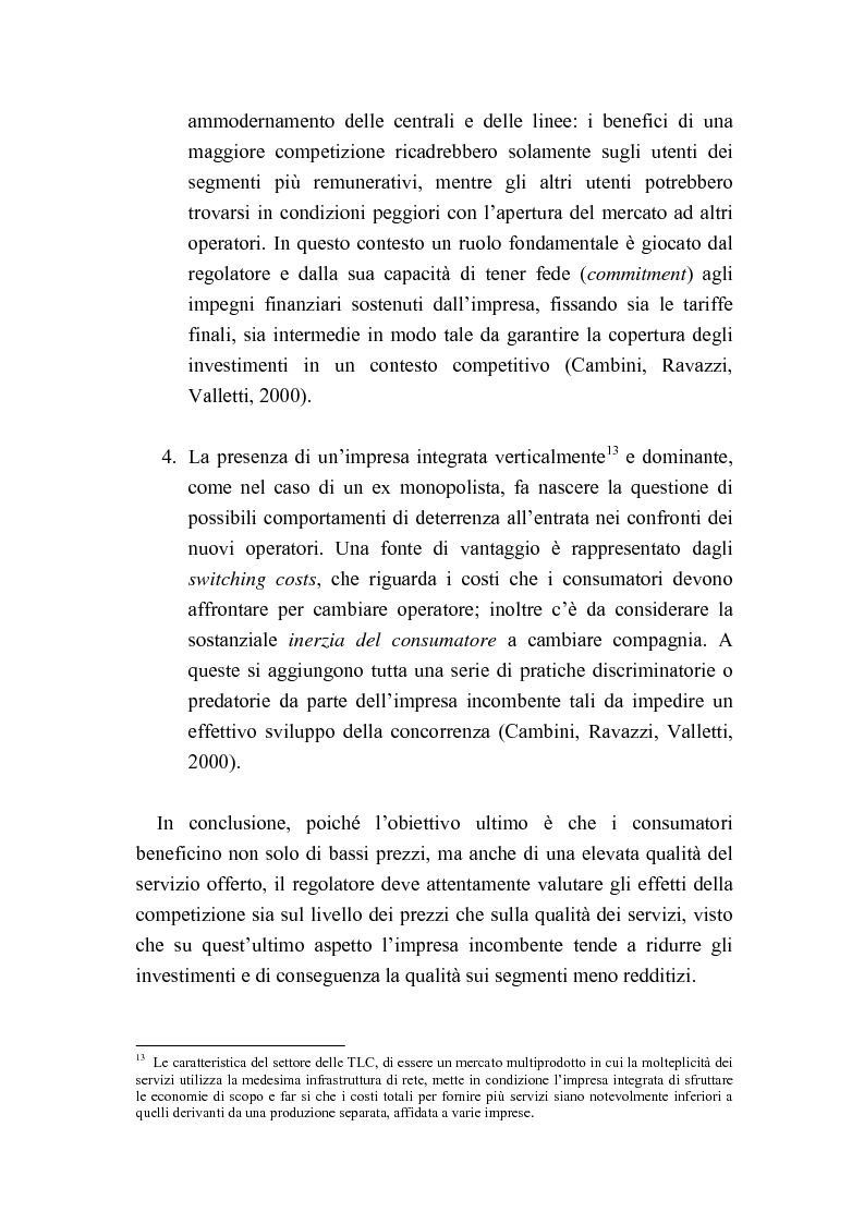 Anteprima della tesi: Liberalizzazione del mercato delle telecomunicazioni: evoluzione e andamento dei prezzi, Pagina 14