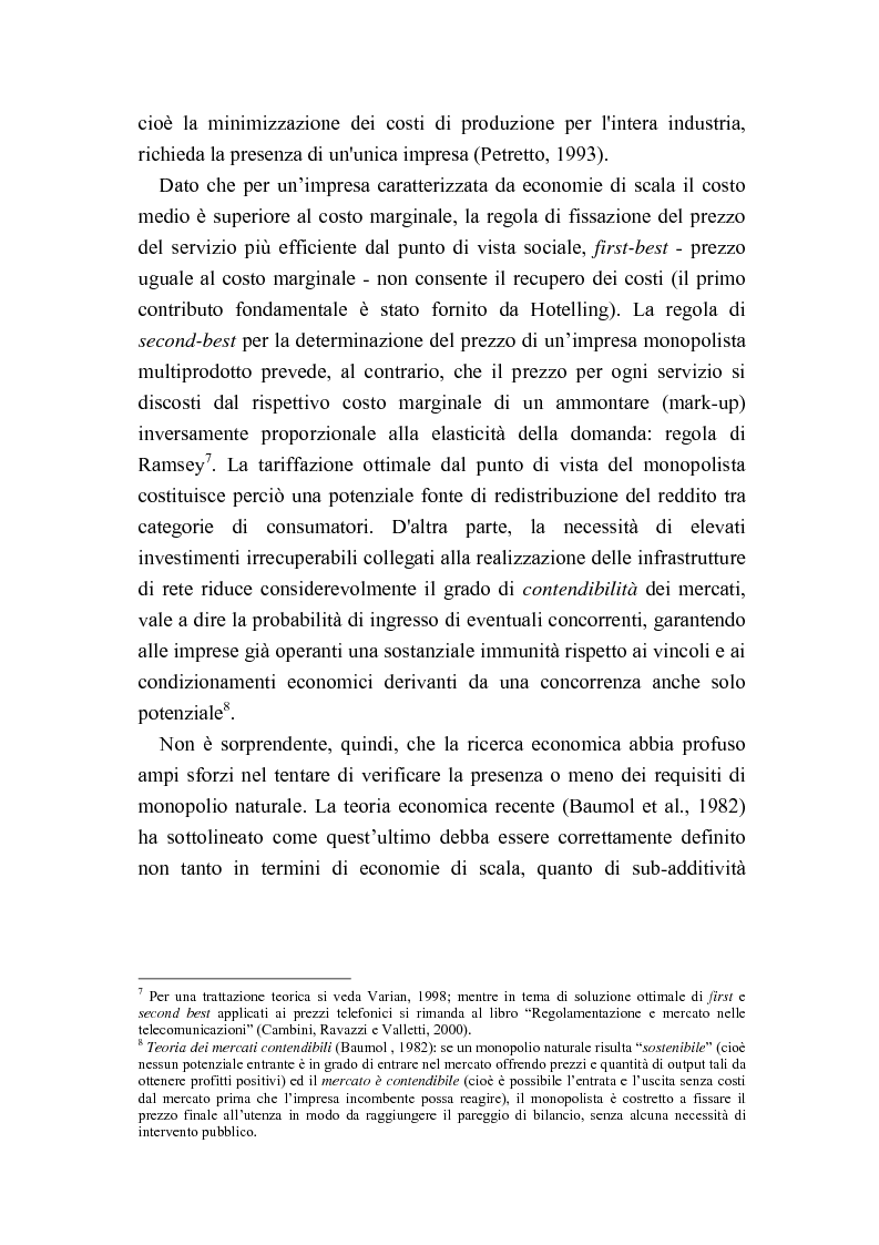 Anteprima della tesi: Liberalizzazione del mercato delle telecomunicazioni: evoluzione e andamento dei prezzi, Pagina 7
