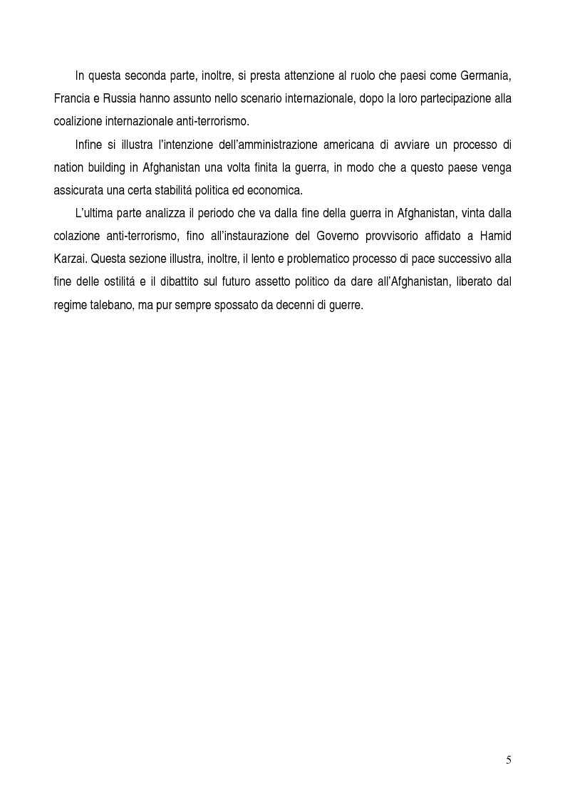 Anteprima della tesi: Dopo l'Undici settembre. La politica estera di George W. Bush secondo L'International Herald Tribune, Pagina 4