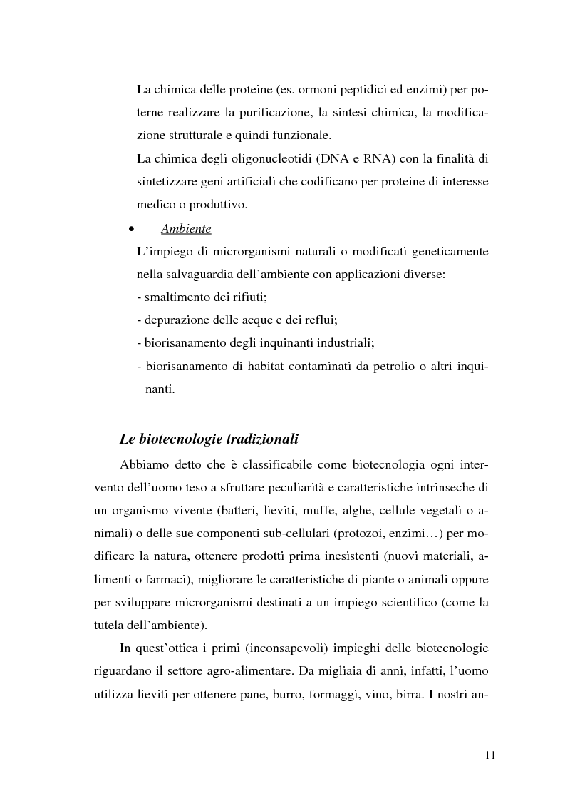 Anteprima della tesi: Il contributo delle biotecnologie avanzate in agricoltura: qualità, sicurezza e mercato degli Organismi Geneticamente Modificati, Pagina 6