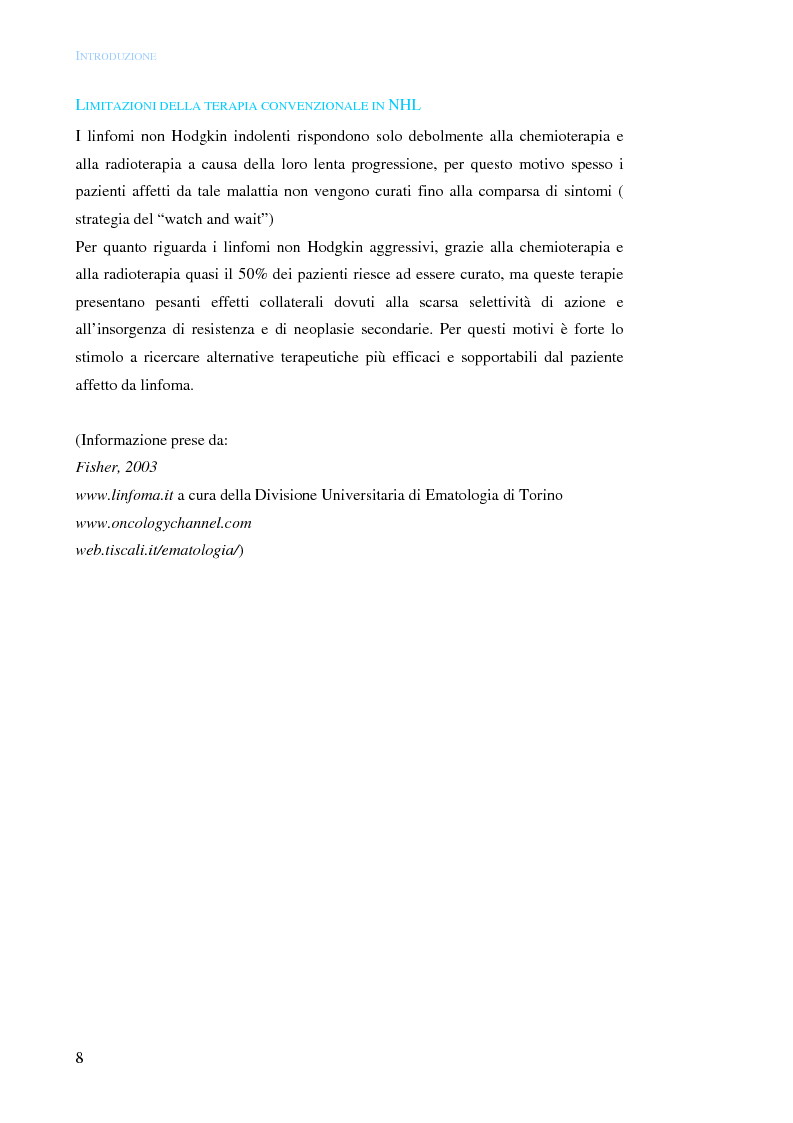 Anteprima della tesi: Distruzione selettiva di cellule linfomatose CD22+ mediante targeting molecolare della saporina-S6, Pagina 10