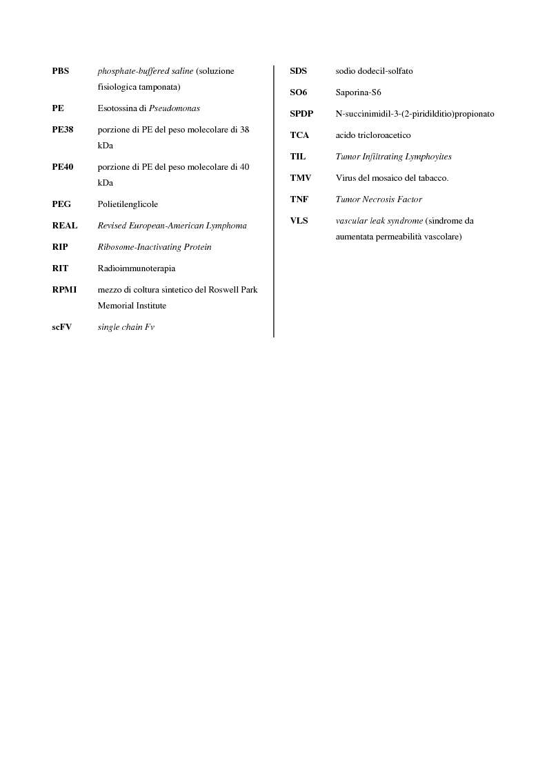 Anteprima della tesi: Distruzione selettiva di cellule linfomatose CD22+ mediante targeting molecolare della saporina-S6, Pagina 2
