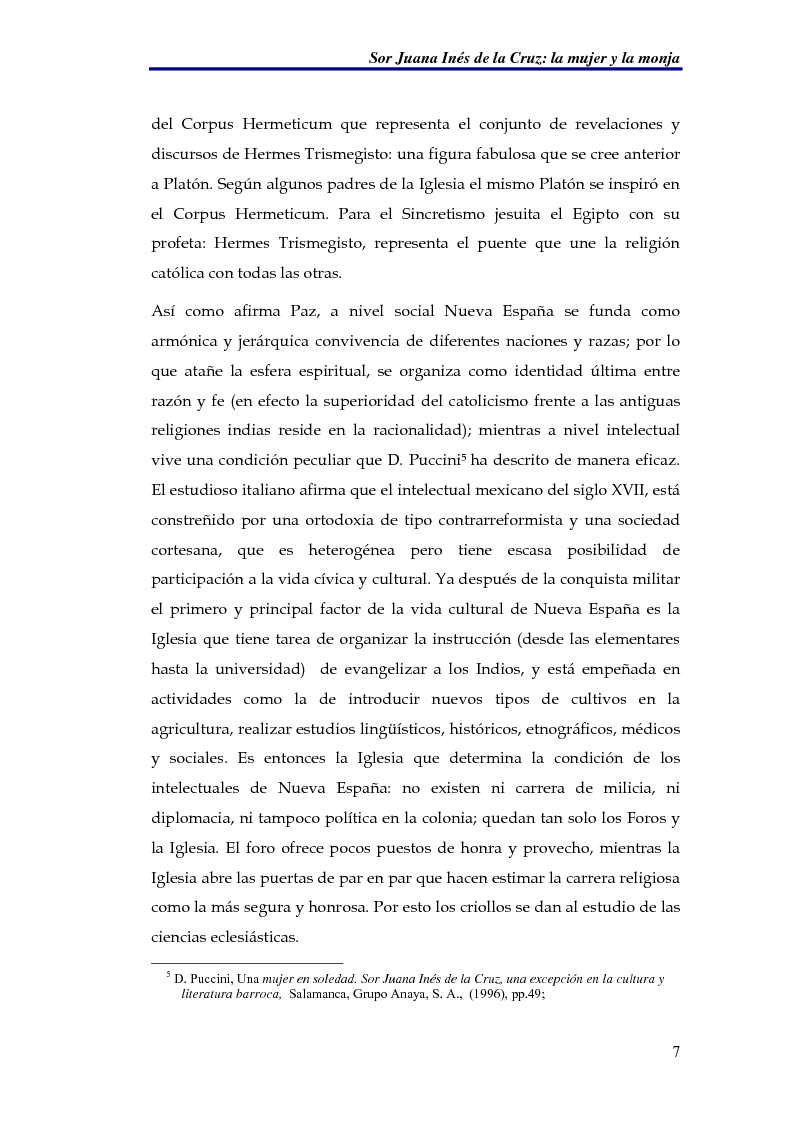 Anteprima della tesi: El sueño nocturno de Sor Juana en la noche ejemplar, Pagina 7