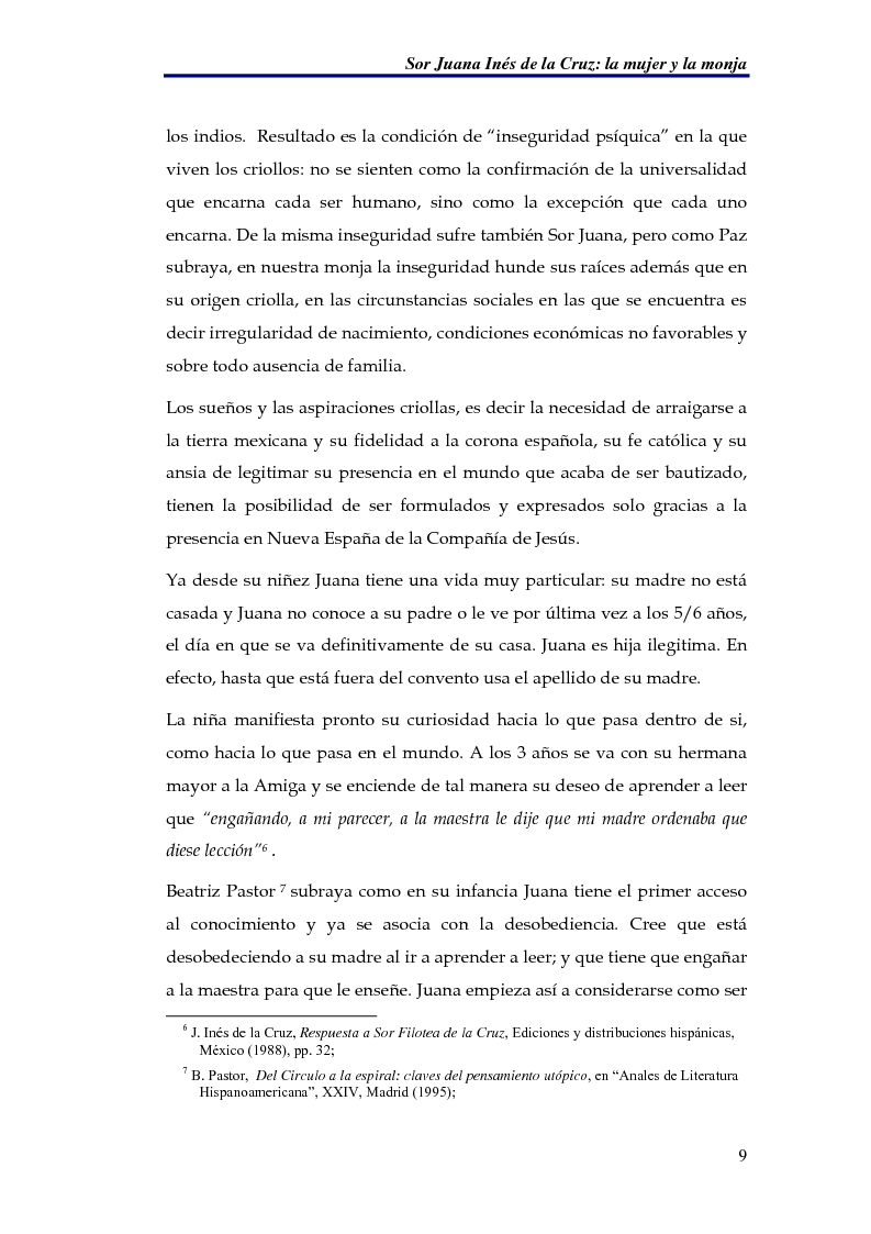 Anteprima della tesi: El sueño nocturno de Sor Juana en la noche ejemplar, Pagina 9
