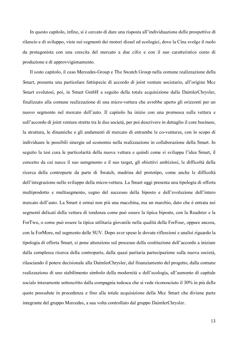 Anteprima della tesi: Le alleanze strategiche nel settore automobilistico, Pagina 7