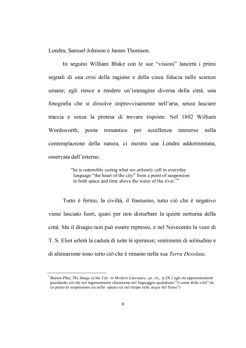 Anteprima della tesi: Londra: una città attraverso gli occhi dei poeti, Pagina 8