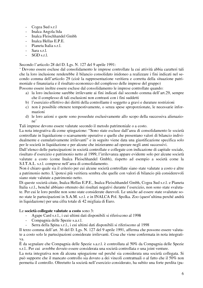 Anteprima della tesi: Analisi Delle Specificita' Del Bilancio Consolidato: Il Caso Cremonini, Pagina 6