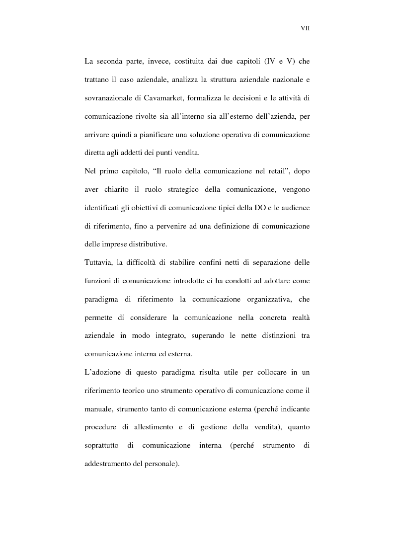 Anteprima della tesi: Il ruolo della comunicazione nelle aziende della distribuzione organizzata. Un manuale operativo per gli addetti alle filiali di vendita Despar in Campania., Pagina 7